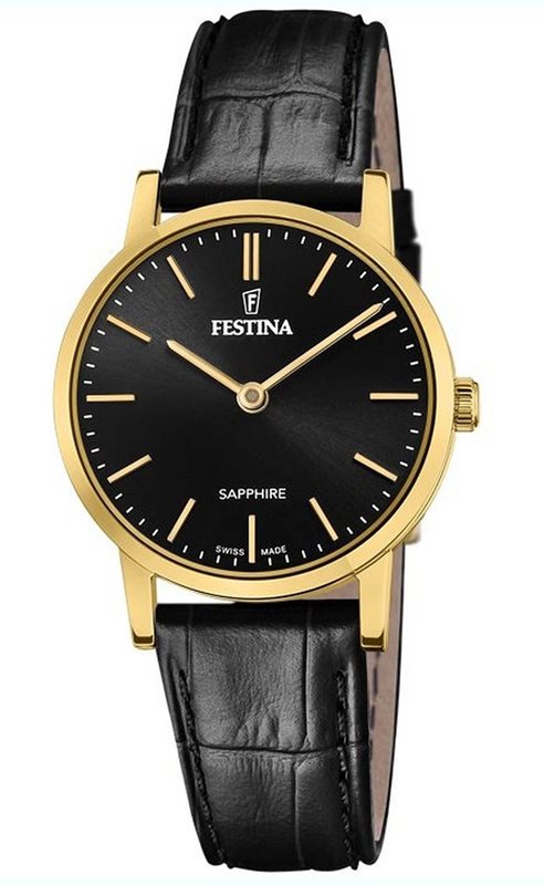 Festina Swiss Made F20017/3 Sapphire, Goldschwarz Damenuhr Festina Swiss Made F20017/3 Sapphire, Goldschwarz Damenuhr von Festina