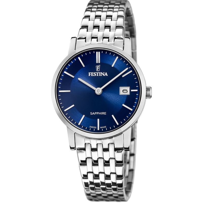 Festina Swiss Made F20019/2 Sapphire Silberblau Damenuhr Festina Swiss Made F20019/2 Sapphire Silberblau Damenuhr von Festina