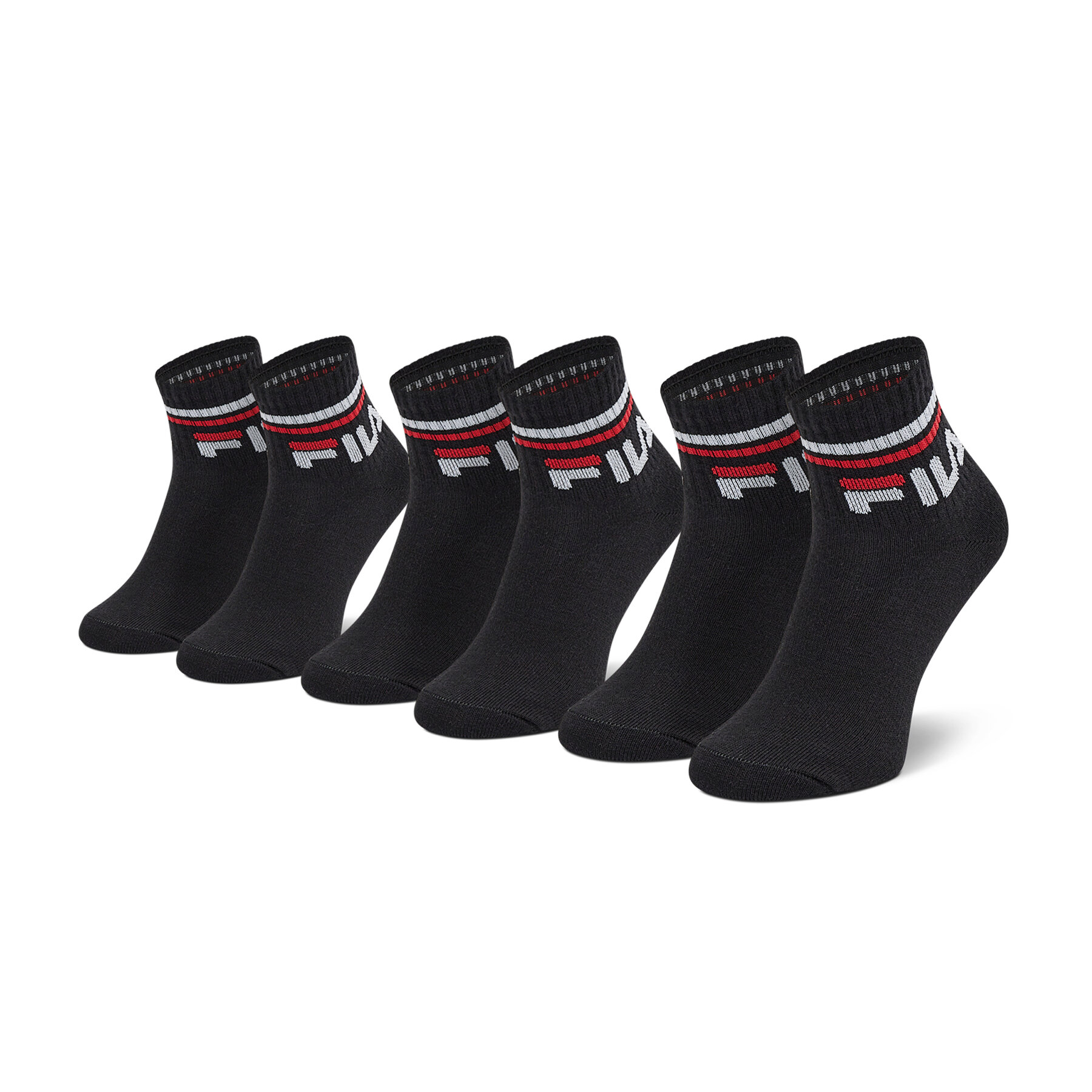 3er-Set hohe Kindersocken Fila Calza Quarter F8338 Schwarz 3er-Set hohe Kindersocken Fila Calza Quarter F8338 Schwarz von Fila