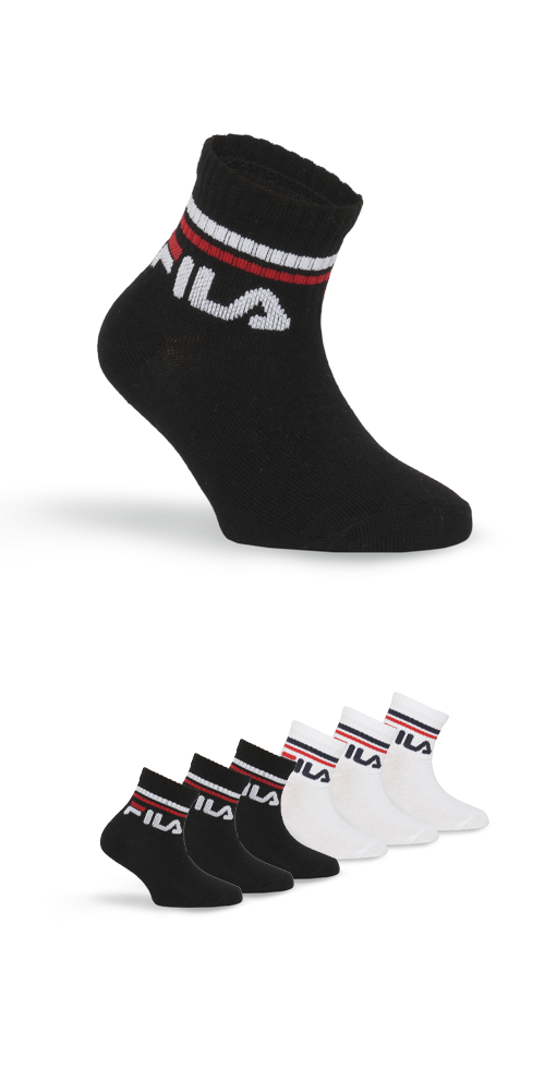 Fila Kurzsocken, (6er Pack), mit eingestricktem Logo im Bündchen, Kindersocken von Fila