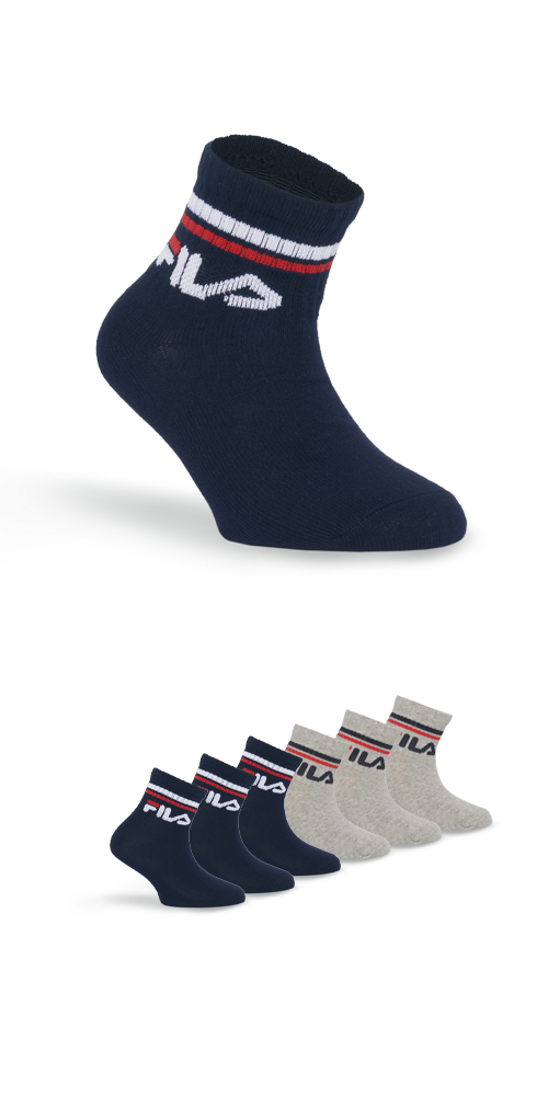 Fila Kurzsocken, (6er Pack), mit eingestricktem Logo im Bündchen, Kindersocken von Fila