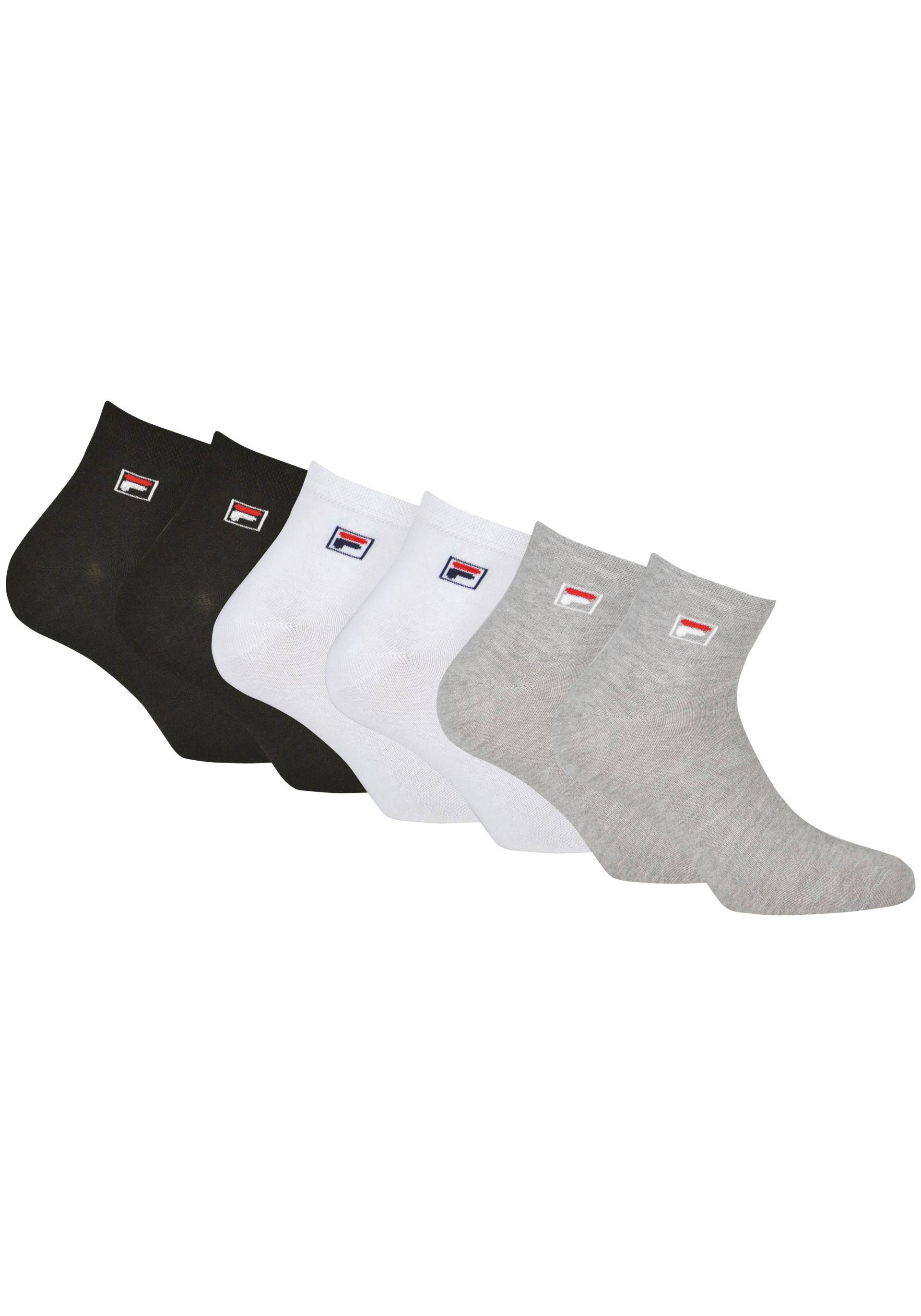 Fila Kurzsocken, (Packung, 6 Paar), Sneakersocken mit Logo-Stickerei von Fila