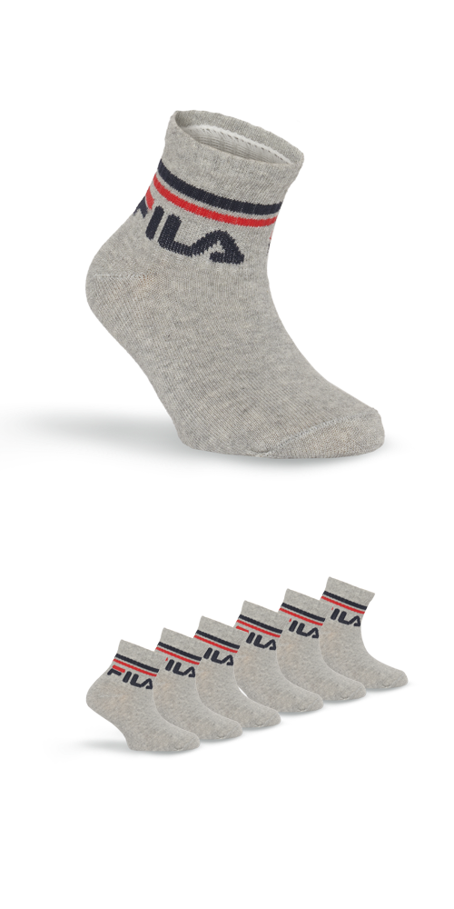 Fila Kurzsocken, (6er Pack), mit eingestricktem Logo im Bündchen, Kindersocken von Fila