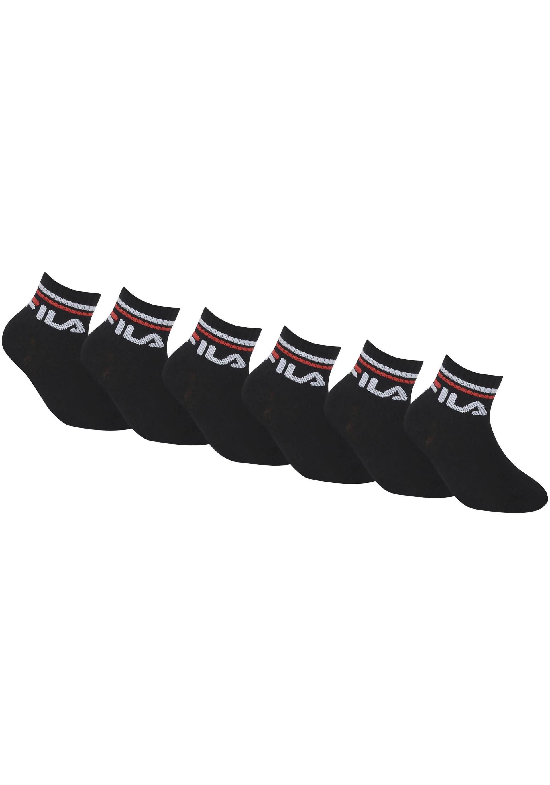 Fila Kurzsocken, (Packung, 6 Paar), mit eingestricktem Logo im Bündchen, Kindersocken von Fila