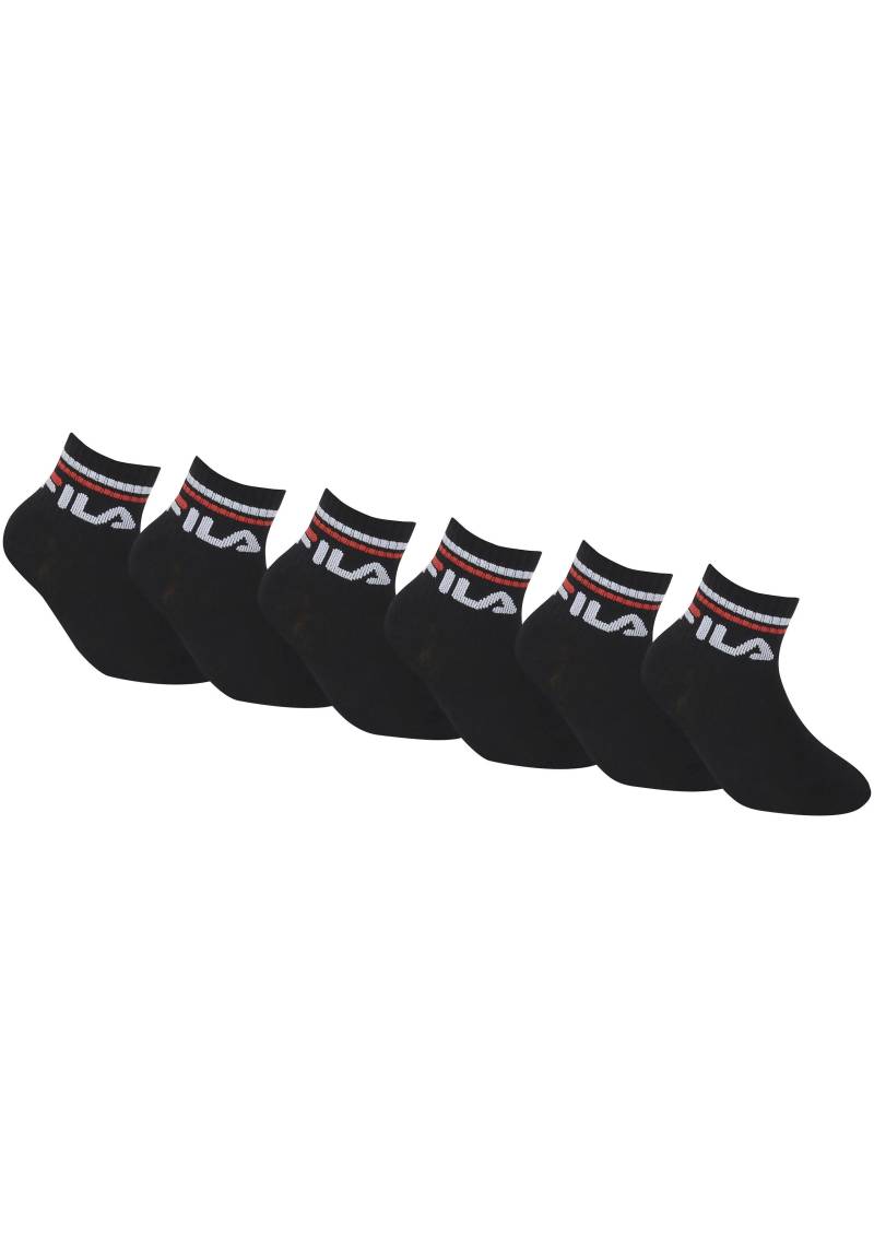 Fila Kurzsocken, (6er Pack), mit eingestricktem Logo im Bündchen, Kindersocken von Fila