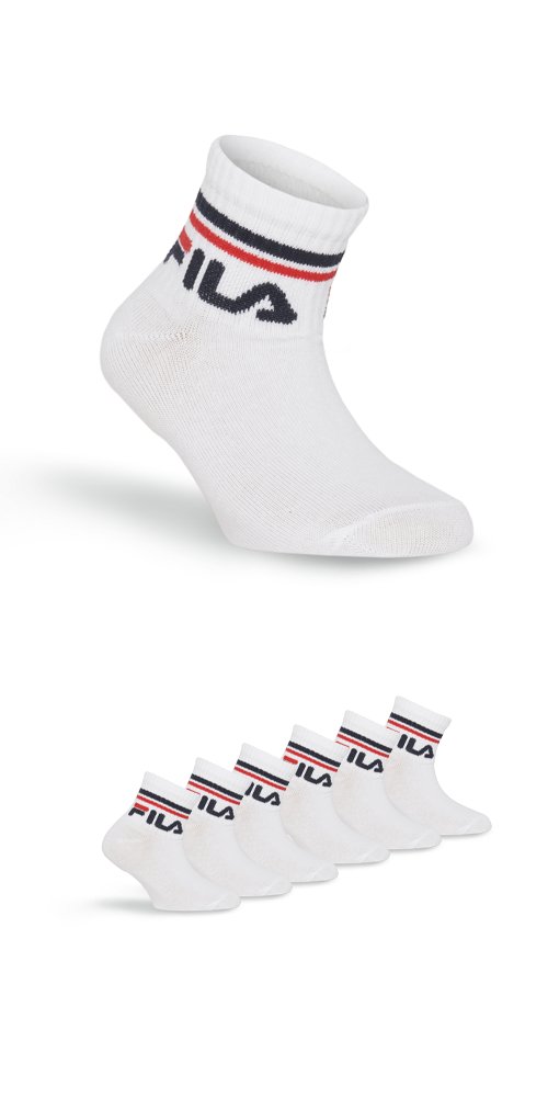 Fila Kurzsocken, (6er Pack), mit eingestricktem Logo im Bündchen, Kindersocken von Fila