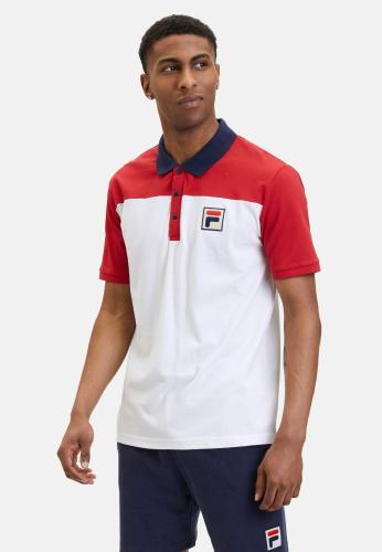 Fila Polos Lianshan Blocked Polo Shirt - weiss (Grösse: L) von Fila