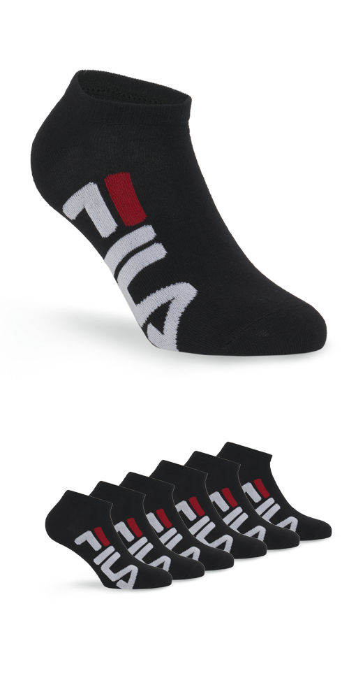 Fila Sneakersocken, (6er Pack), Grosser Markenschriftzug seitlich von Fila