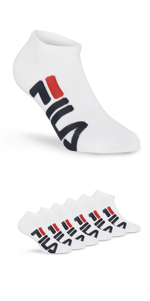 Fila Sneakersocken, (6er Pack), Grosser Markenschriftzug seitlich von Fila