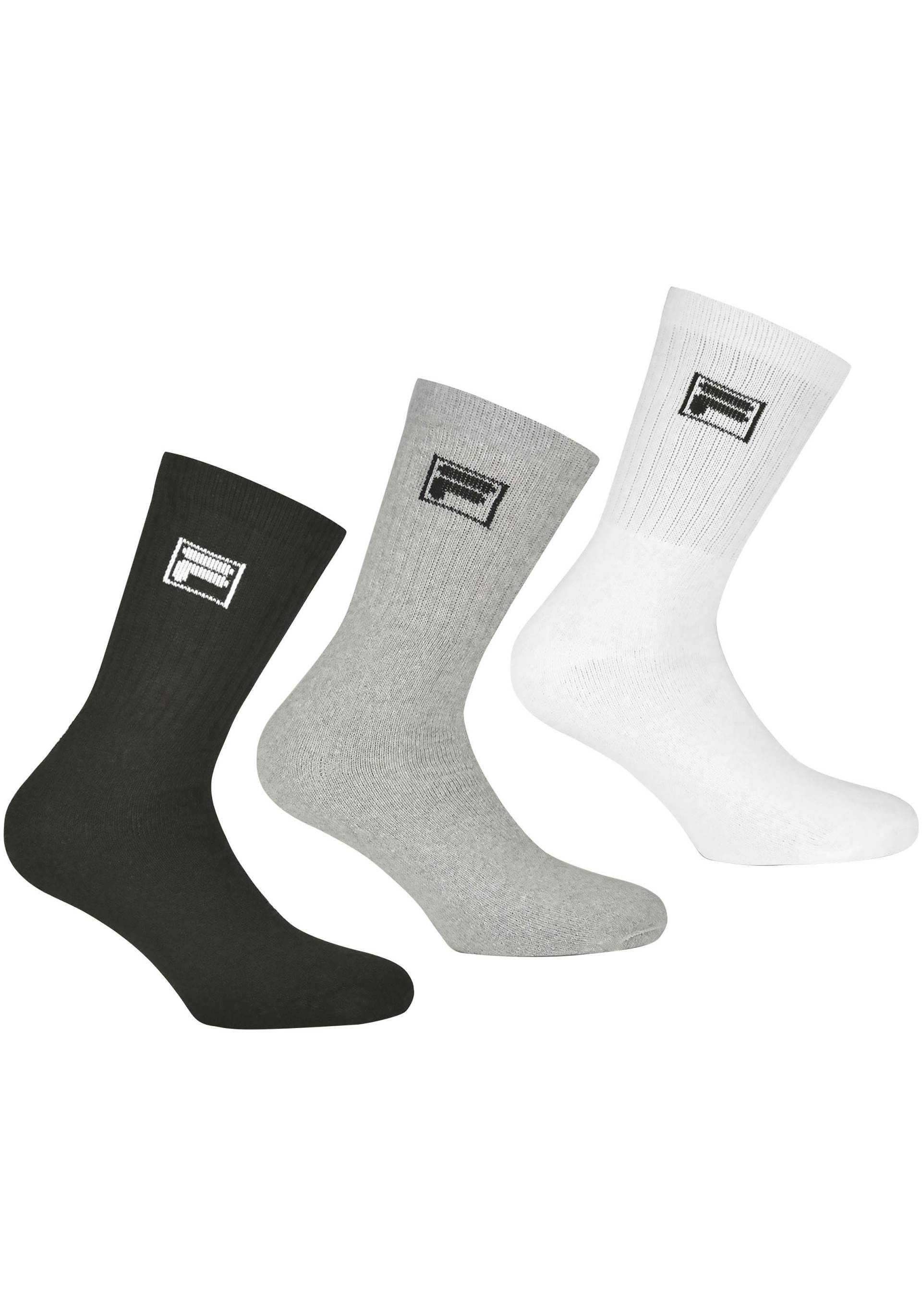 Fila Sportsocken, (3er Pack), Klassiche Tennissocken, Freizeitsocken von Fila