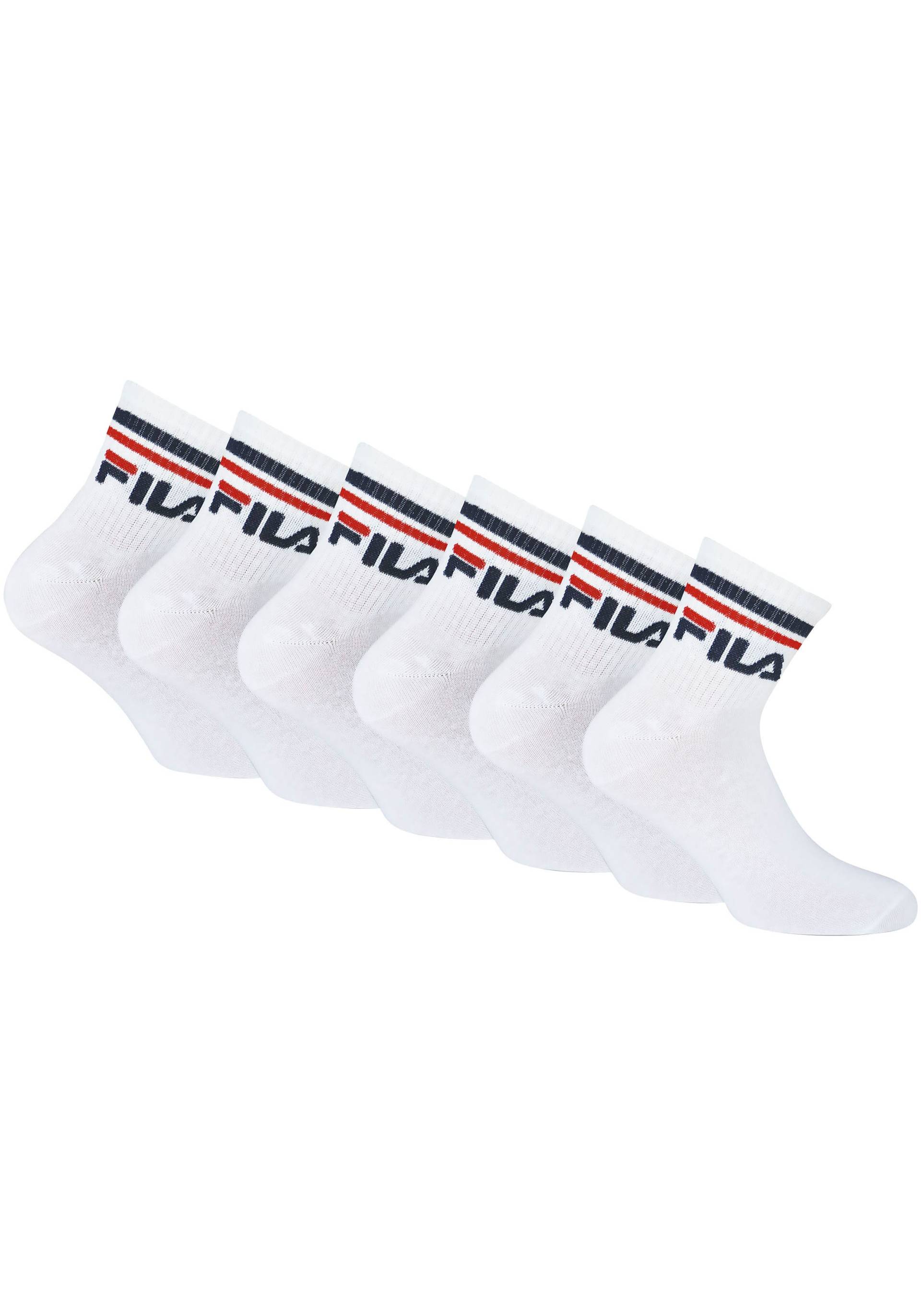 Fila Sportsocken, (6er Pack), Klassische Tennis-Sportsocken von Fila