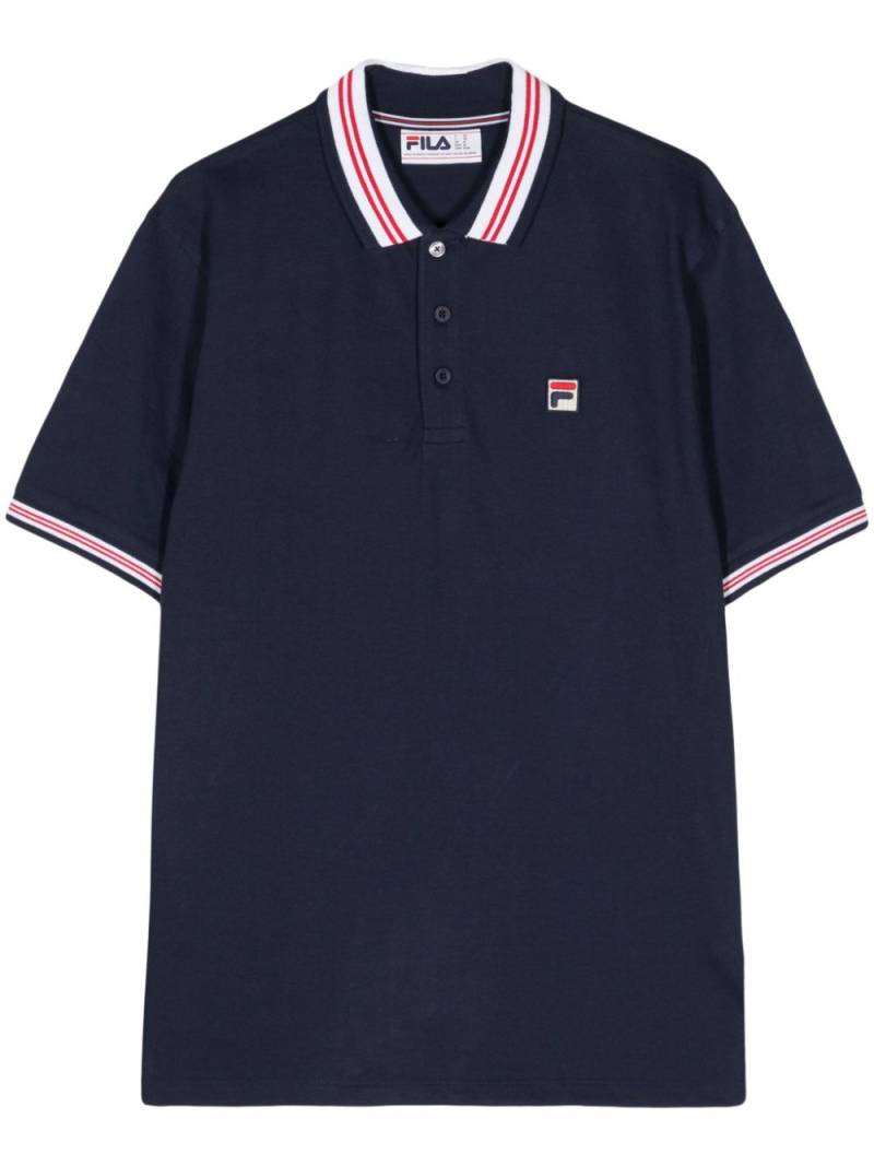 Fila logo-appliqué cotton polo shirt - Blue von Fila