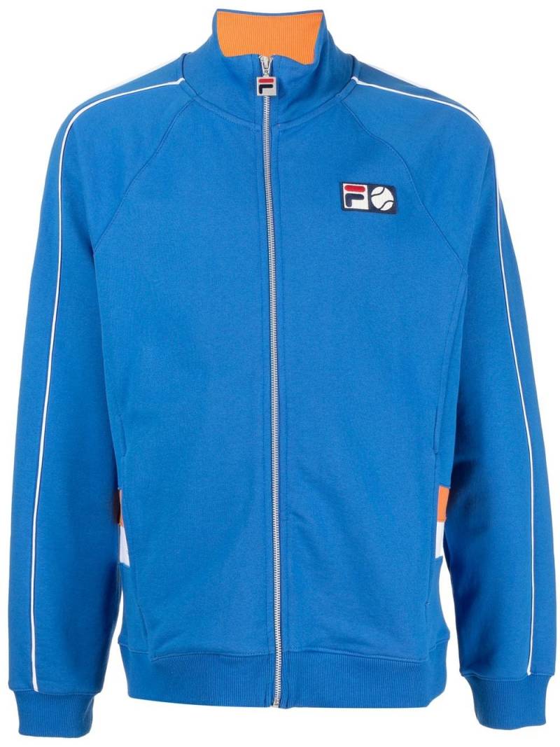 Fila logo-patch cotton zipper - Blue von Fila