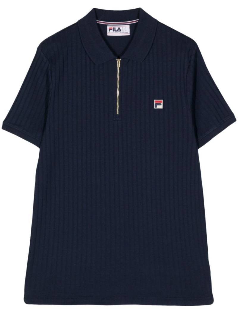 Fila ribbed cotton polo shirt - Blue von Fila