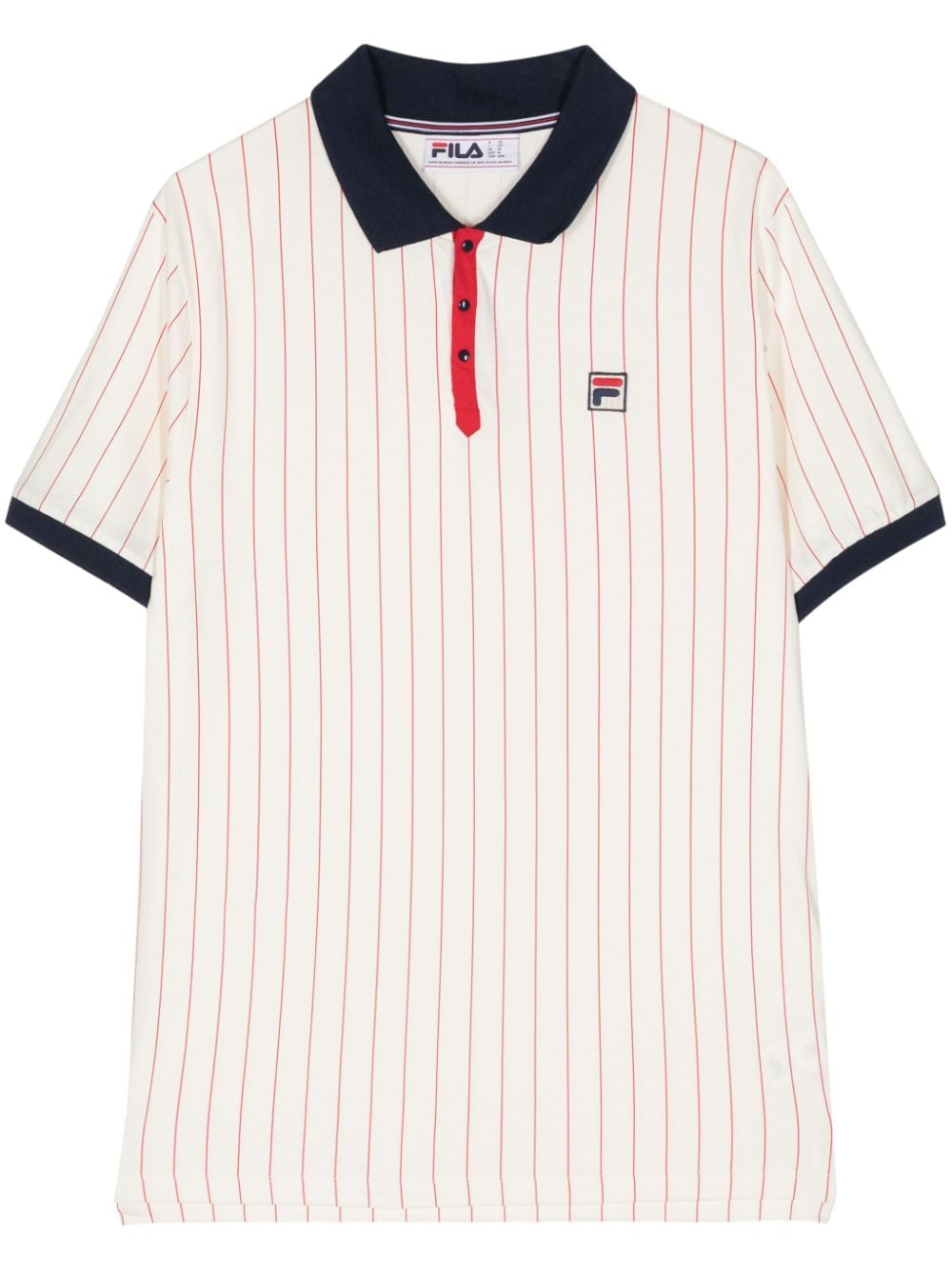 Fila striped cotton polo shirt - Neutrals von Fila