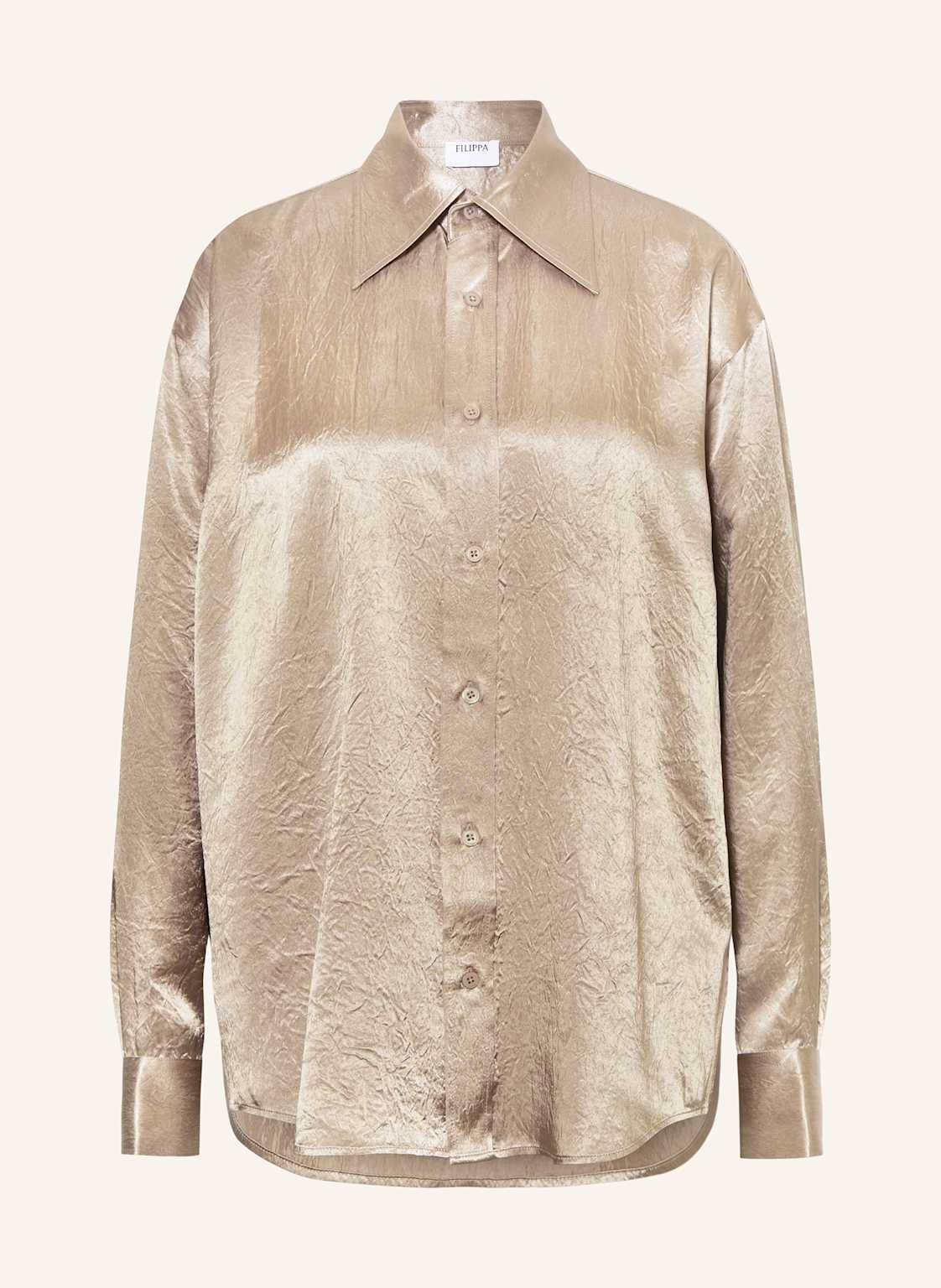 Filippa K Hemdbluse Aus Satin beige Filippa K Hemdbluse Aus Satin beige von Filippa K