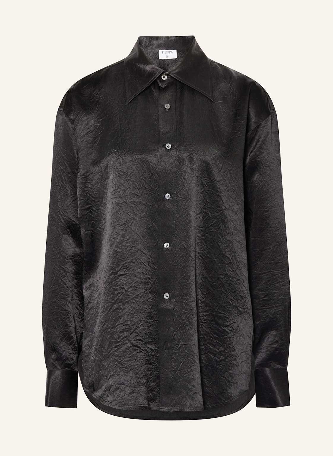 Filippa K Hemdbluse Aus Satin schwarz Filippa K Hemdbluse Aus Satin schwarz von Filippa K