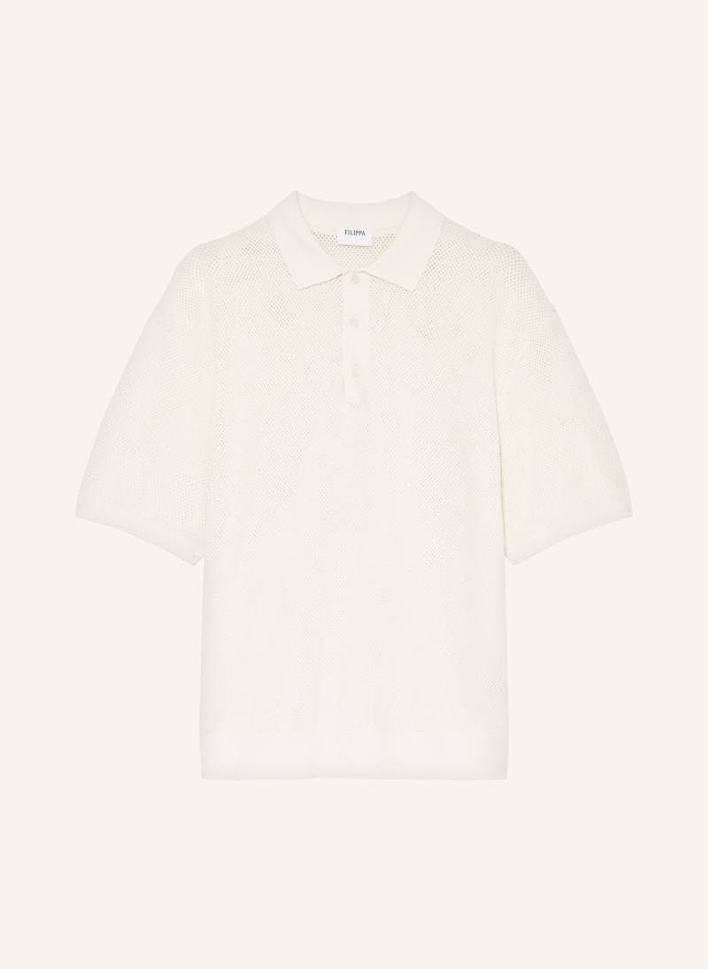 Filippa K Mesh-Poloshirt weiss von Filippa K