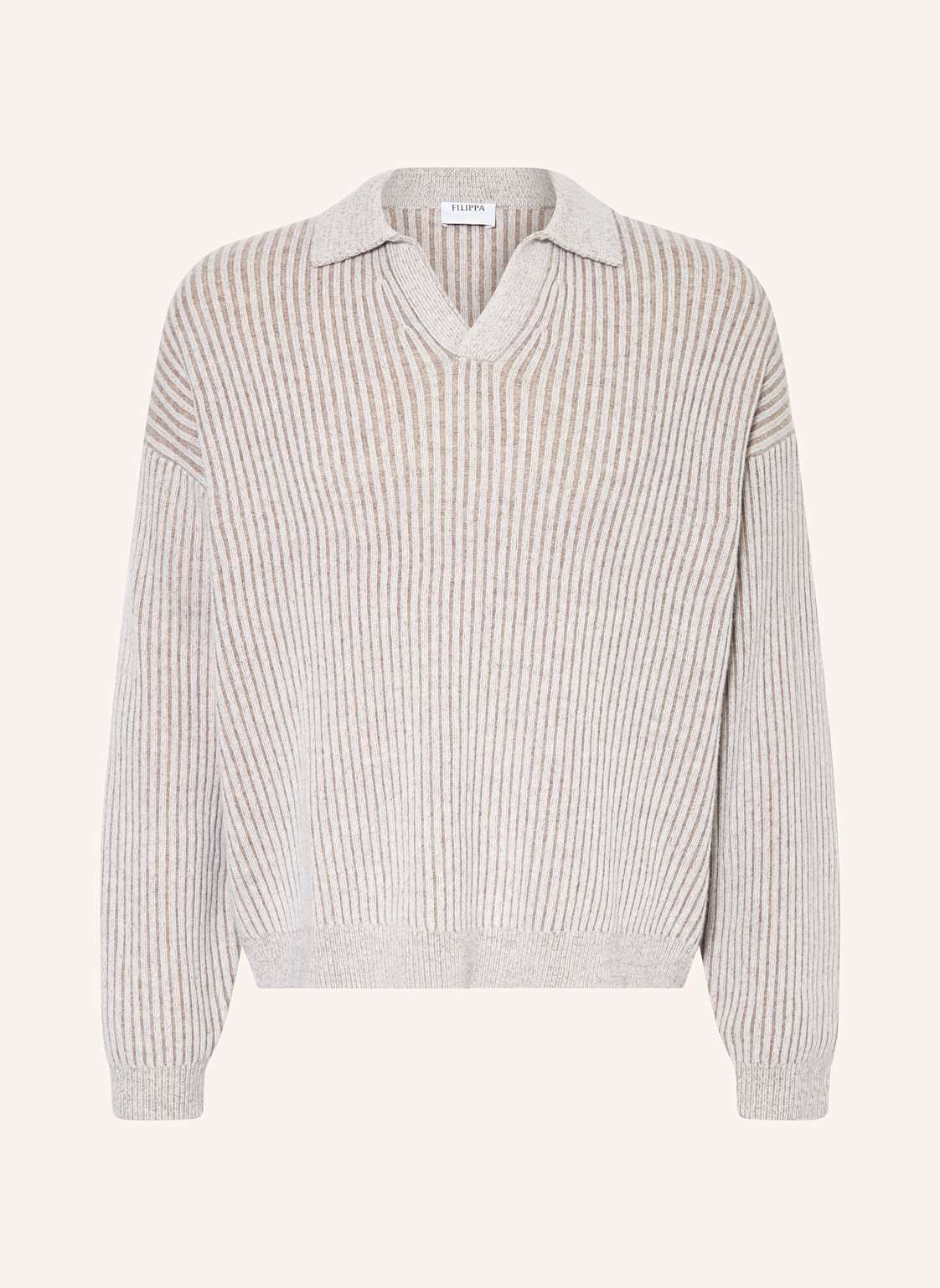 Filippa K Strick-Poloshirt grau von Filippa K