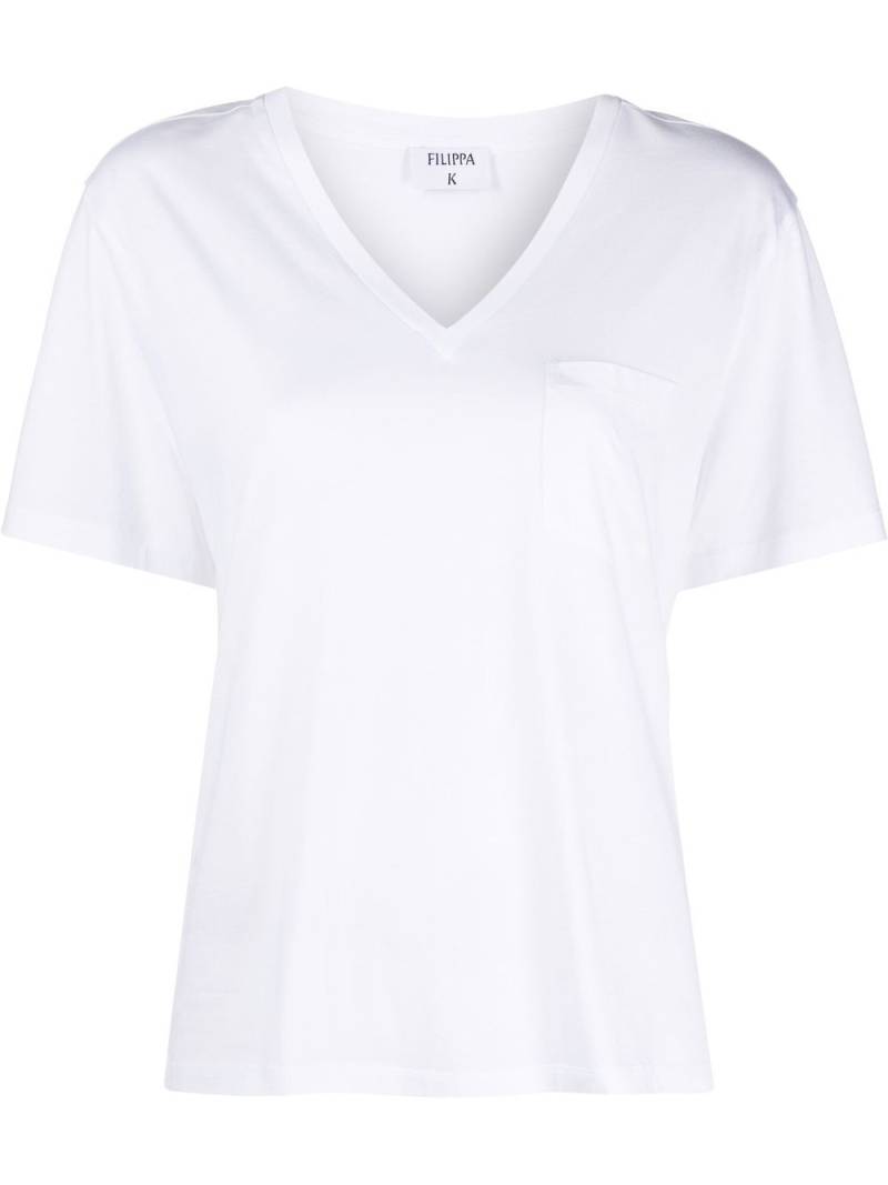 Filippa K V-neck cotton T-shirt - White von Filippa K