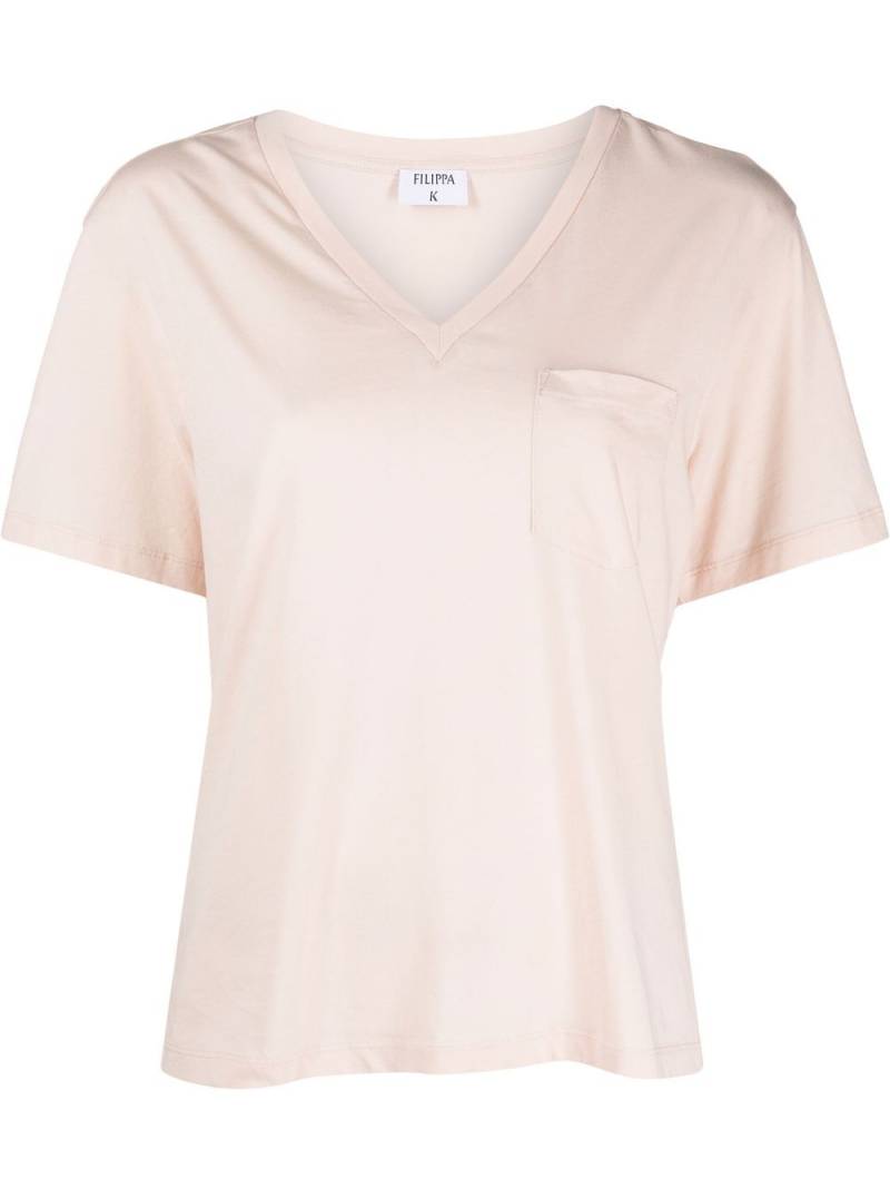 Filippa K V-neck organic-cotton T-shirt - Pink von Filippa K