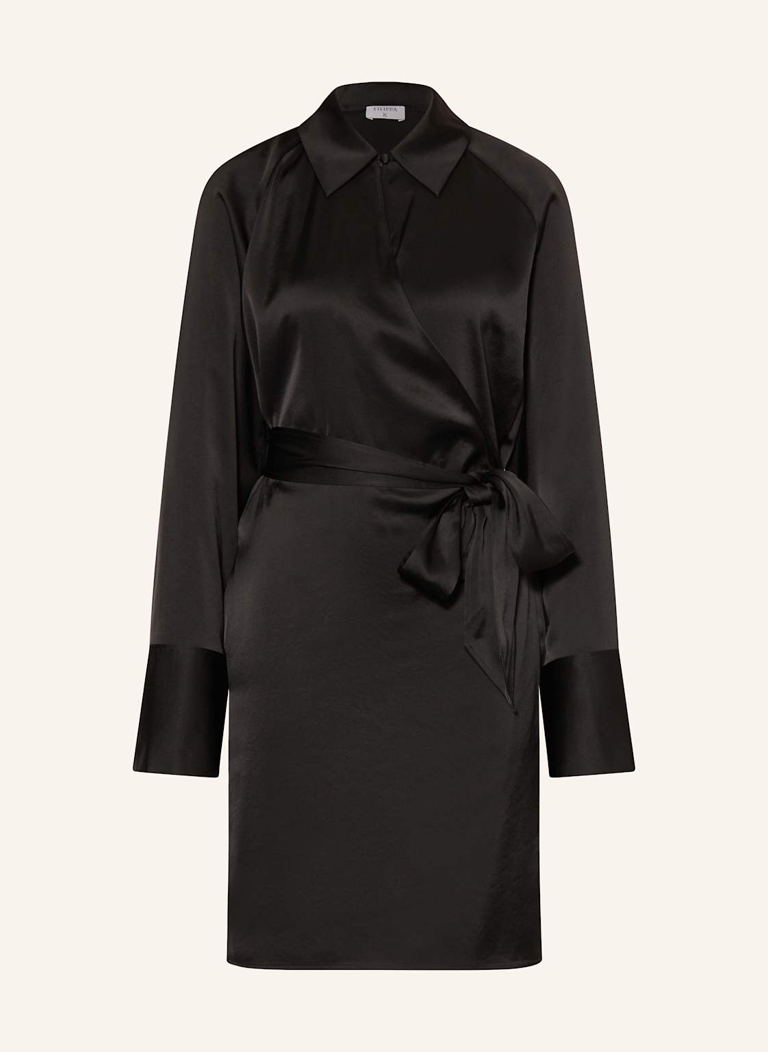 Filippa K Wickelkleid Aus Satin schwarz Filippa K Wickelkleid Aus Satin schwarz von Filippa K