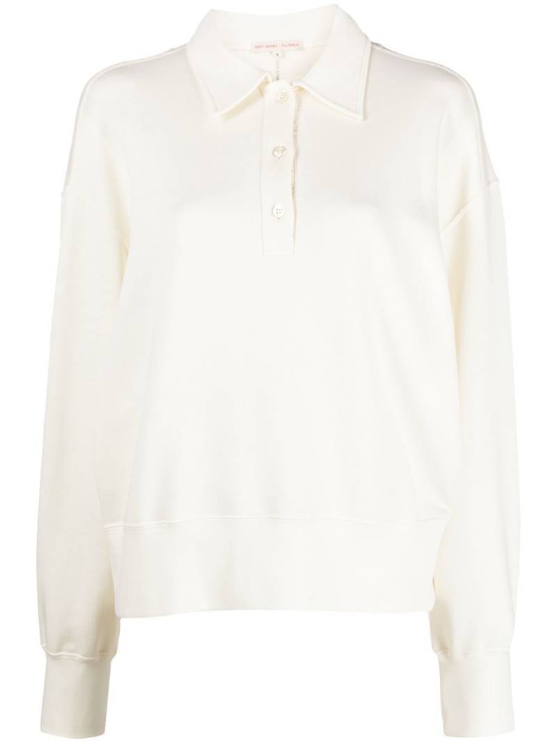 Filippa K button-placket long-sleeved polo jumper - Neutrals von Filippa K