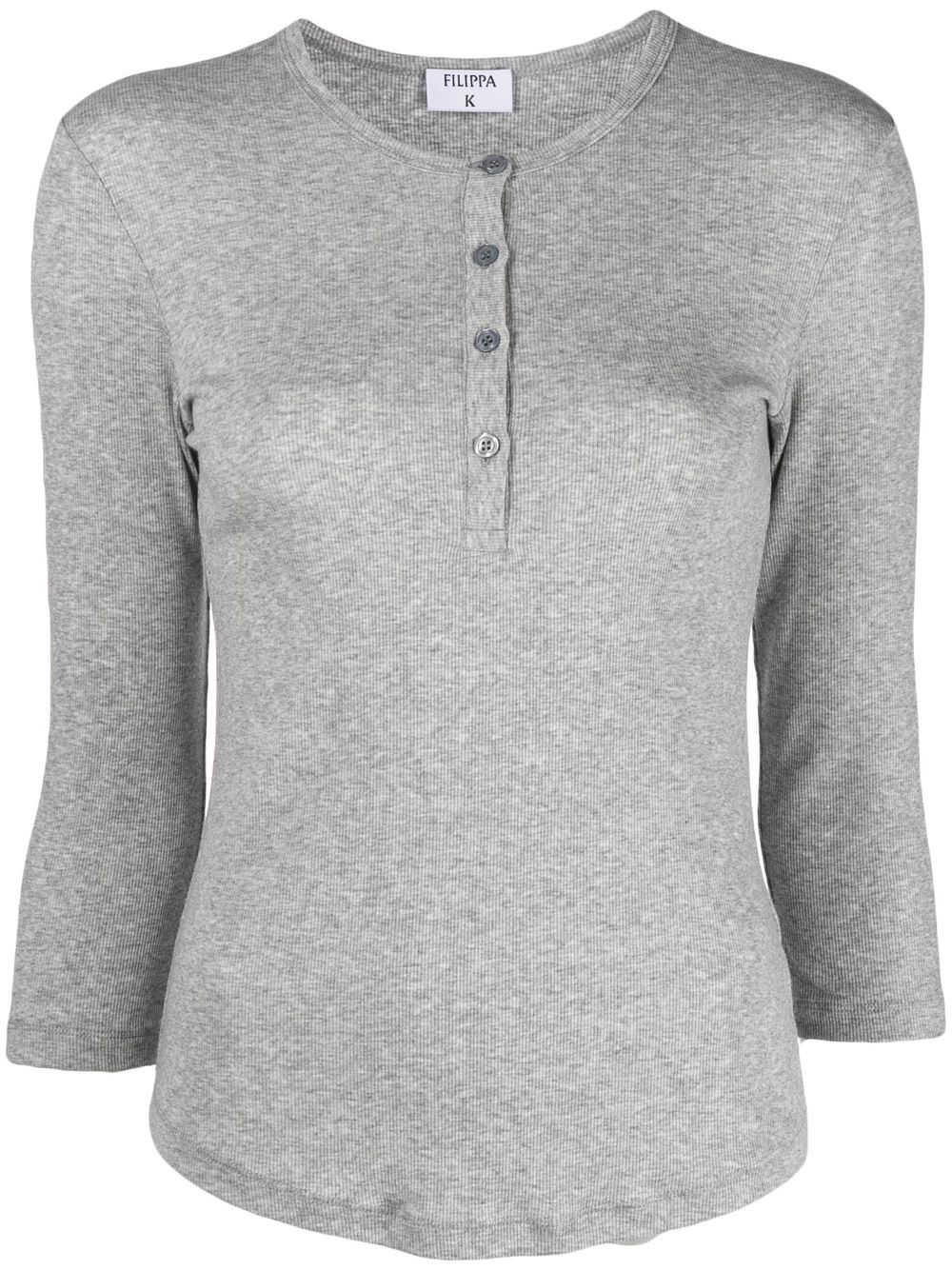 Filippa K button-up jersey top - Grey von Filippa K