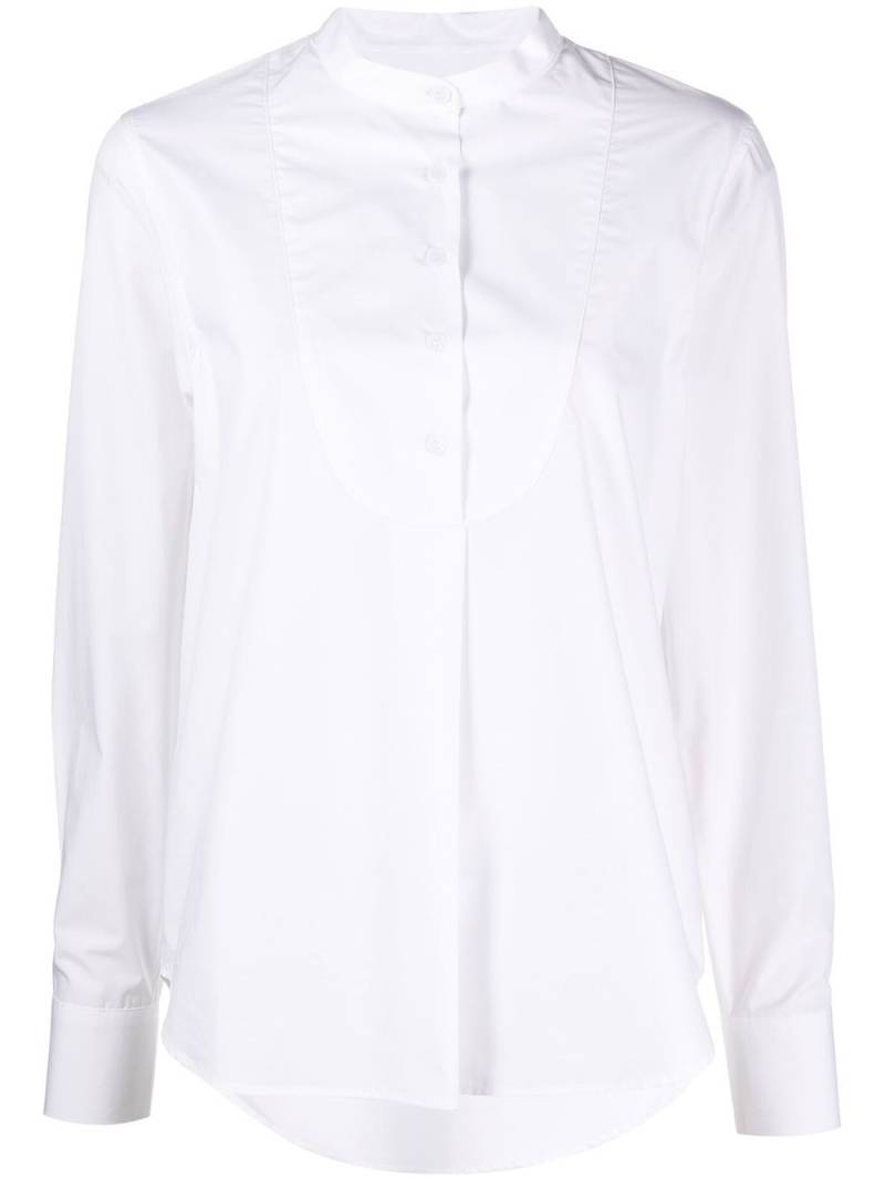 Filippa K collarless long shirt - White von Filippa K