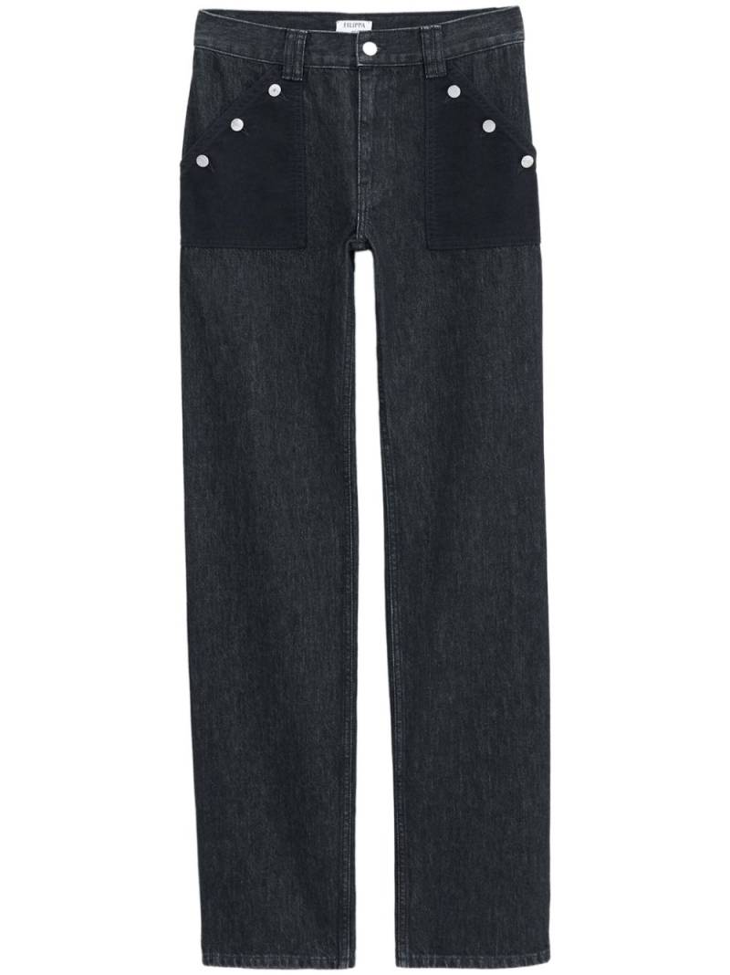 Filippa K contrasting-pocket straight-leg jeans - Black von Filippa K