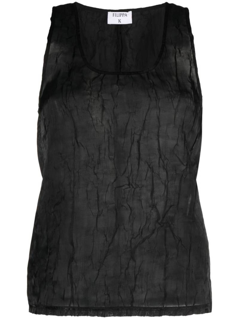 Filippa K crinkled tank top - Black von Filippa K