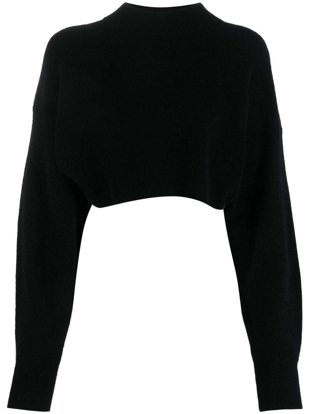 Filippa K cropped high-neck knitted jumper - Black von Filippa K