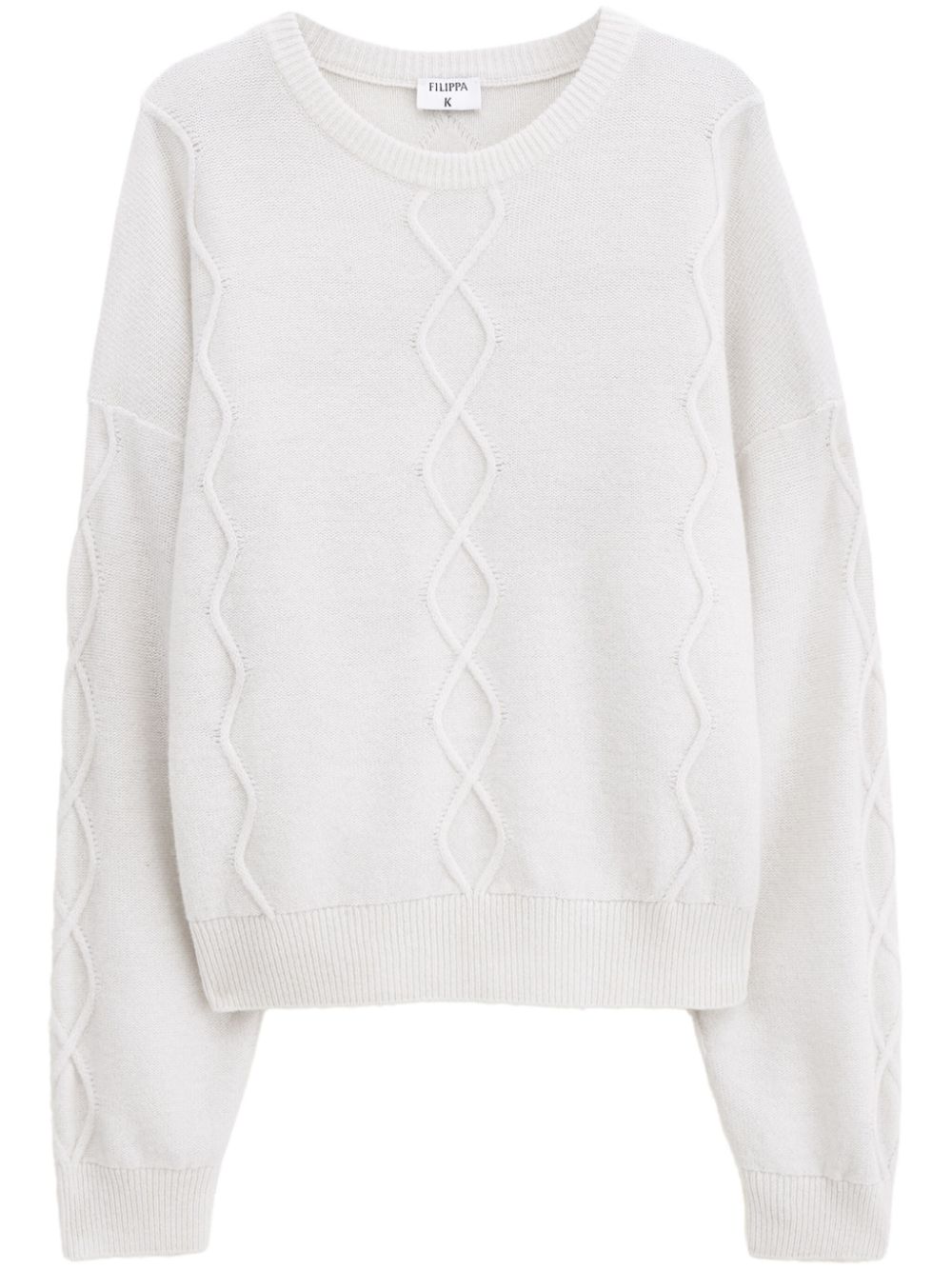 Filippa K diamond cable jumper - White von Filippa K