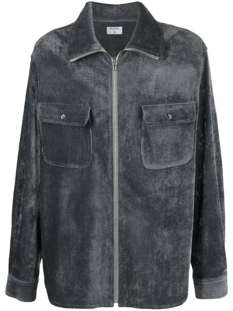 Filippa K distressed-finish long-sleeve shirt - Green von Filippa K