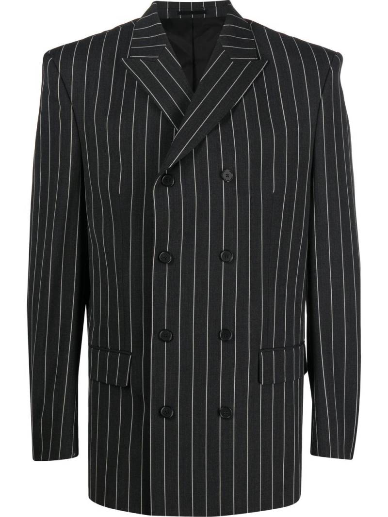 Filippa K double-breasted pinstripe blazer - Black von Filippa K