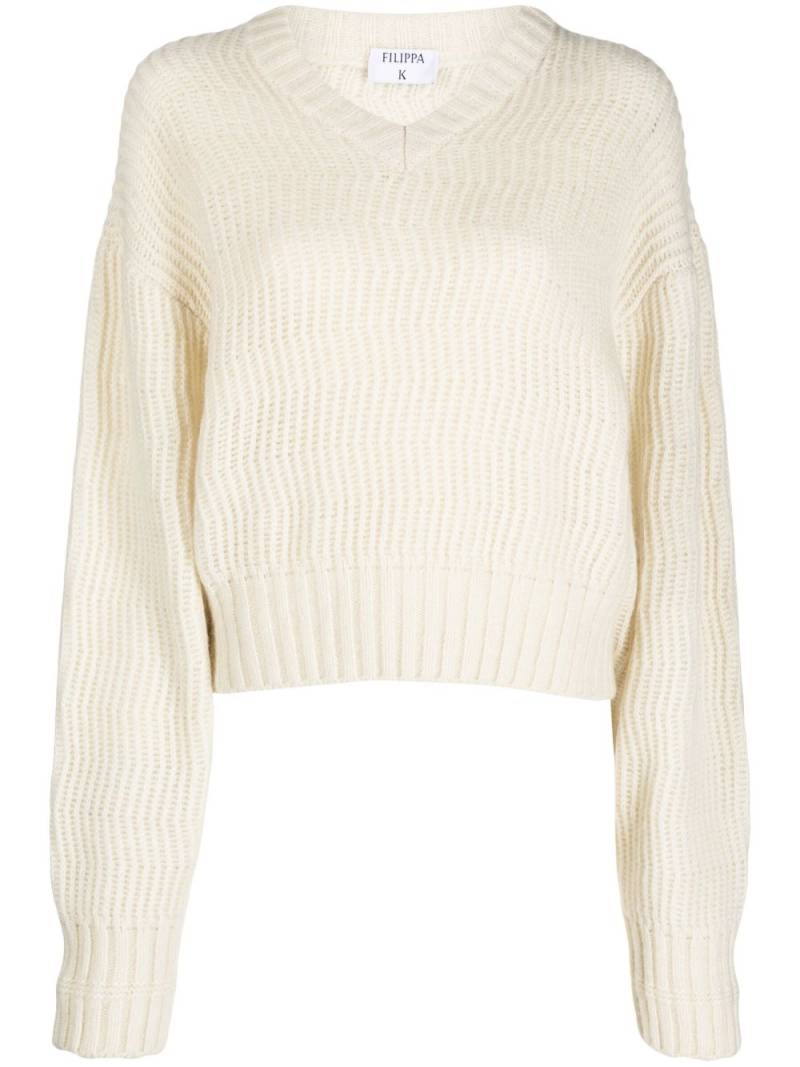 Filippa K drop-shoulder chunky-knit jumper - White von Filippa K