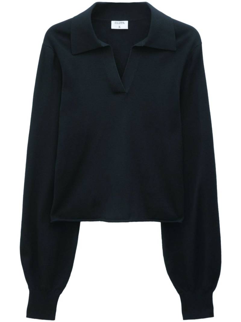 Filippa K fine-knit polo-collar jumper - Black von Filippa K