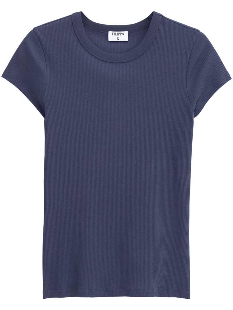 Filippa K fine-ribbed classic T-shirt - Blue von Filippa K