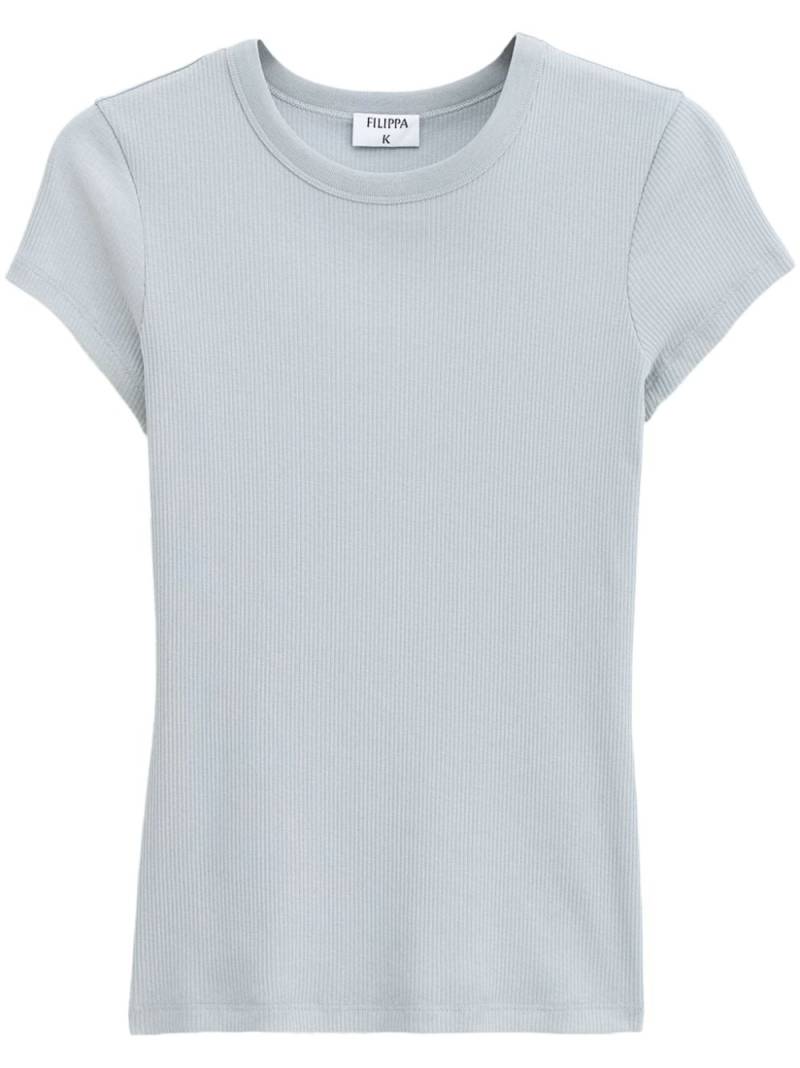 Filippa K fine-ribbed short-sleeved T-shirt - Blue von Filippa K