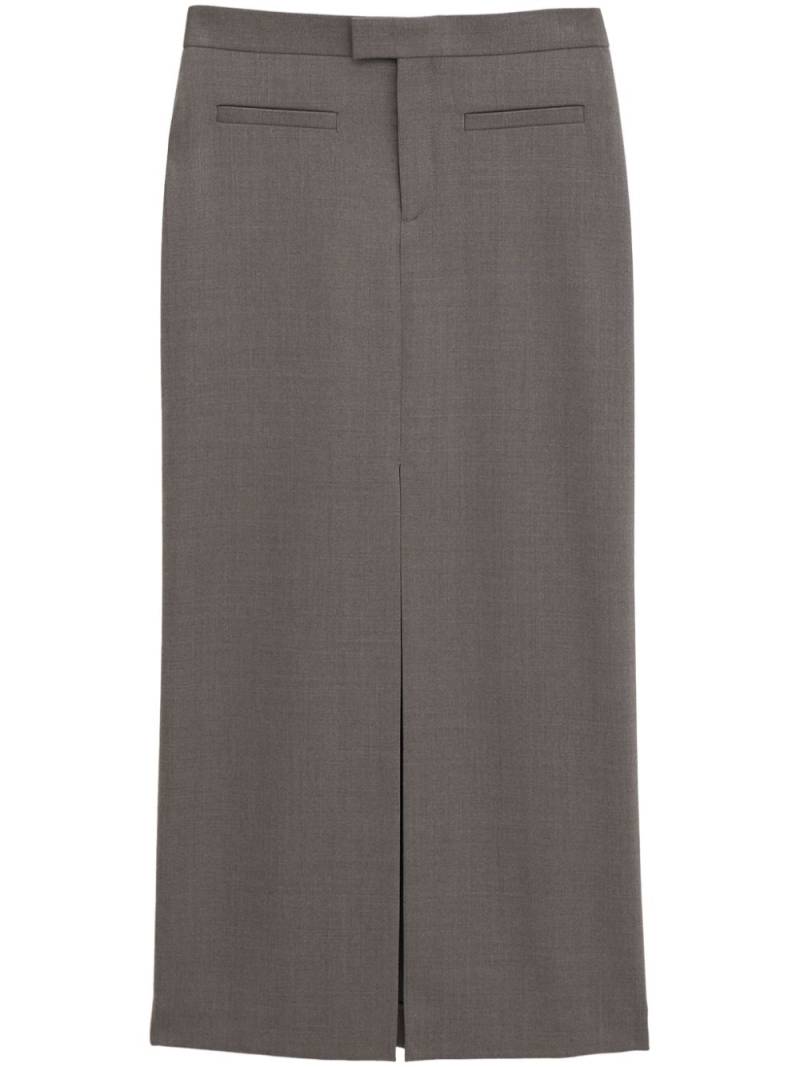 Filippa K front-slit tailored maxi skirt - Grey von Filippa K