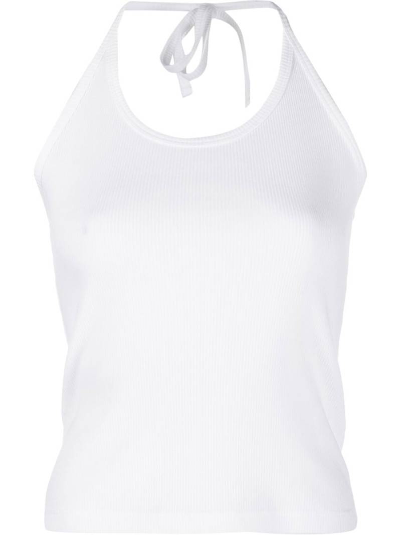 Filippa K halterneck ribbed vest - White von Filippa K