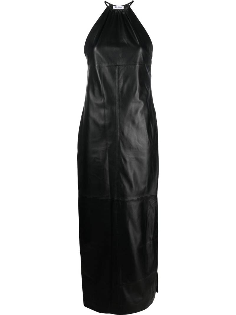 Filippa K leather halter-neck maxi dress - Black von Filippa K