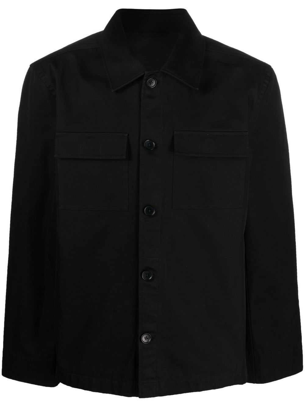 Filippa K long-sleeve button-up shirt jacket - Black von Filippa K