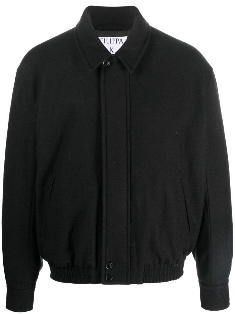 Filippa K merino wool-blend bomber jacket - Black von Filippa K