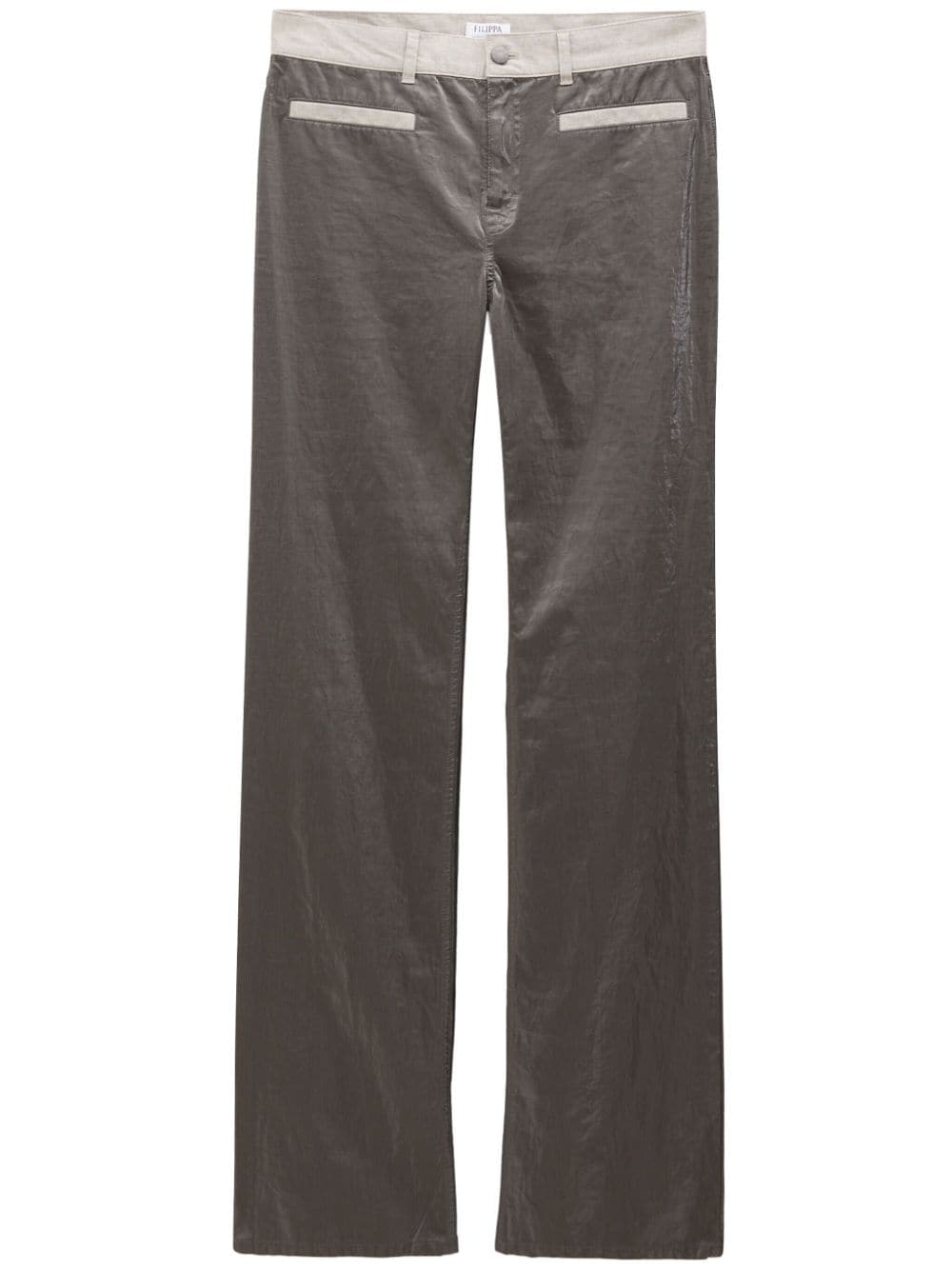 Filippa K metallic-effect straight-leg trousers - Grey von Filippa K