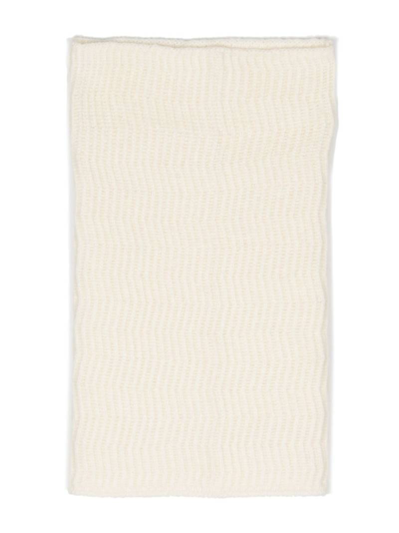 Filippa K patterned-jacquard knitted scarf - White von Filippa K