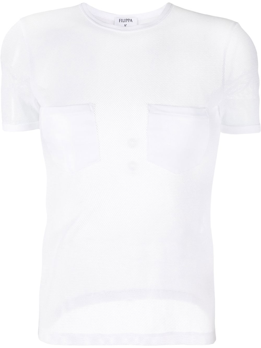 Filippa K pocket-detail mesh cotton T-shirt - White von Filippa K