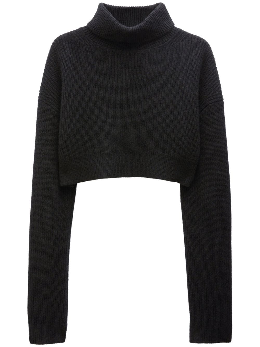 Filippa K ribbed-knit cashmere cropped jumper - Black von Filippa K