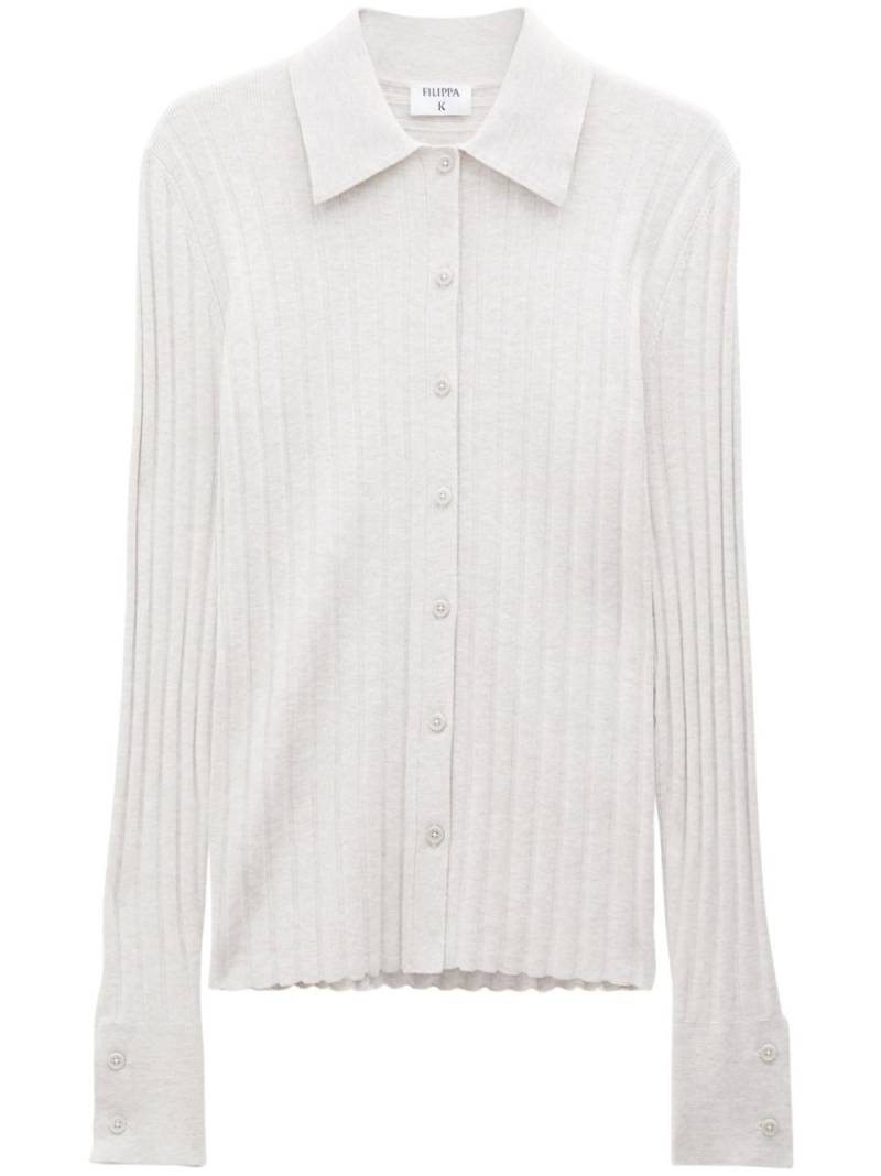 Filippa K ribbed-knit mélange shirt - Neutrals von Filippa K