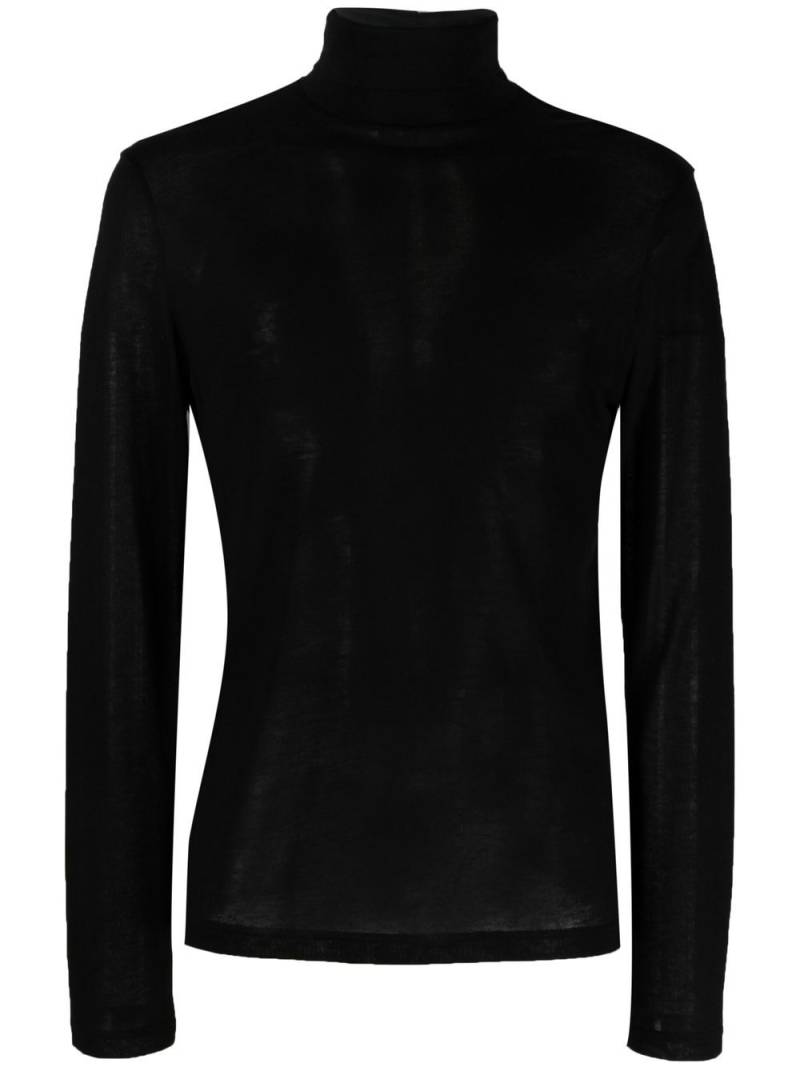 Filippa K roll neck jersey sweatshirt - Black von Filippa K